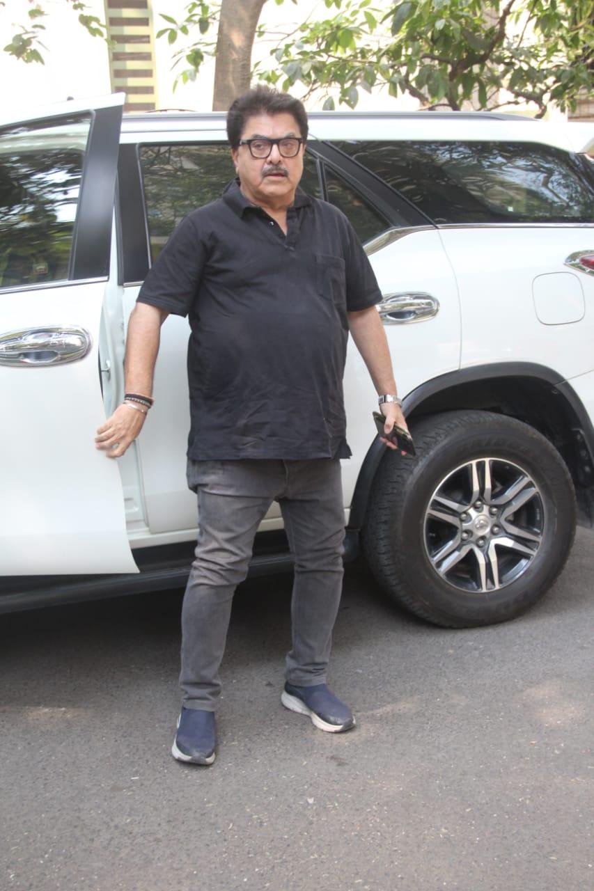 Filmmaker Ashok Pandit was among the first to arrive at Kaushik's residence